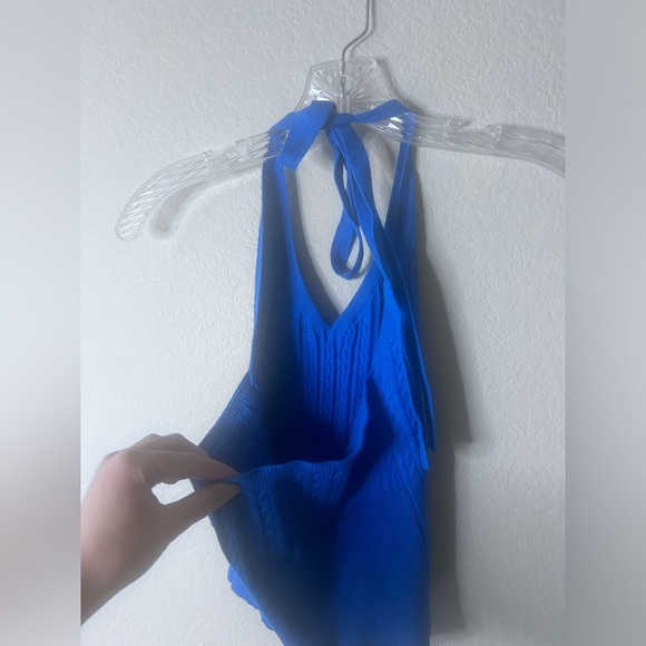 CIDER Knit halter crop cami top - Picture 4 of 6